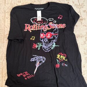 Urban Outfitters Black Rolling Stone Tee